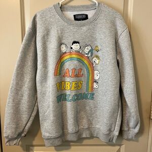 Peanuts Gray Crew Neck Sweater